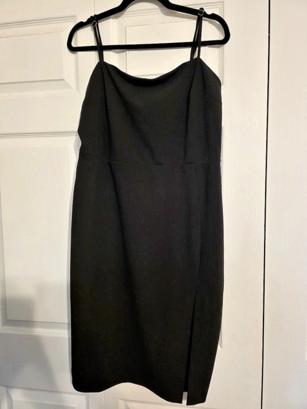 Express Black Midi Slip Dress Size 16
